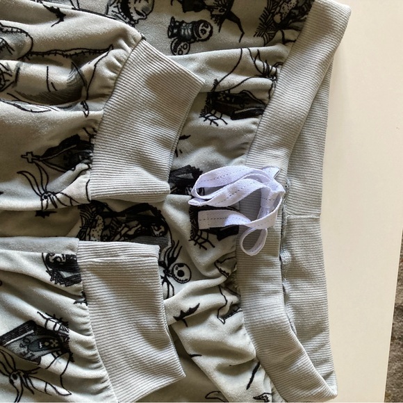 The Nightmare Before Christmas Pajama Pants Lounge Sleepwear Light Gray Black L - Picture 5 of 5